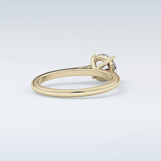 Stunning 1.03 CT Cathedral Solitaire Engagement Ring Featuring Round Moissanite