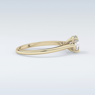 Stunning 1.03 CT Cathedral Solitaire Engagement Ring Featuring Round Moissanite