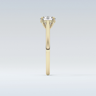 Stunning 1.03 CT Cathedral Solitaire Engagement Ring Featuring Round Moissanite
