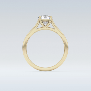 Stunning 1.03 CT Cathedral Solitaire Engagement Ring Featuring Round Moissanite