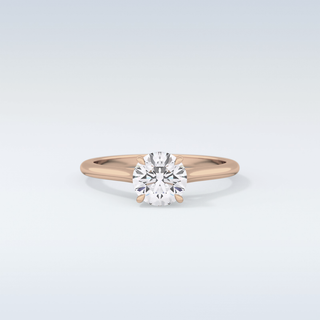 Stunning 1.03 CT Cathedral Solitaire Engagement Ring Featuring Round Moissanite