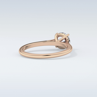 Stunning 1.03 CT Cathedral Solitaire Engagement Ring Featuring Round Moissanite