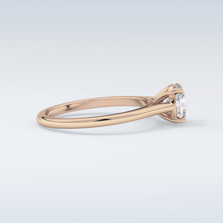 Stunning 1.03 CT Cathedral Solitaire Engagement Ring Featuring Round Moissanite