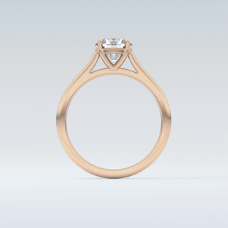 Stunning 1.03 CT Cathedral Solitaire Engagement Ring Featuring Round Moissanite