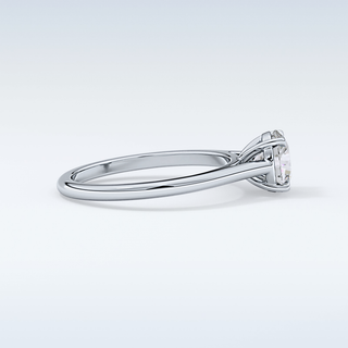 Stunning 1.03 CT Cathedral Solitaire Engagement Ring Featuring Round Moissanite