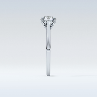 Stunning 1.03 CT Cathedral Solitaire Engagement Ring Featuring Round Moissanite
