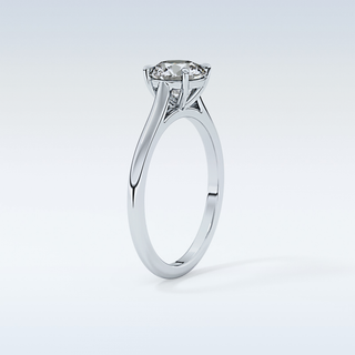 Stunning 1.03 CT Cathedral Solitaire Engagement Ring Featuring Round Moissanite