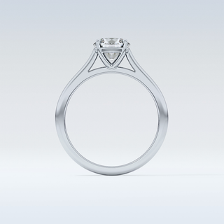 Stunning 1.03 CT Cathedral Solitaire Engagement Ring Featuring Round Moissanite