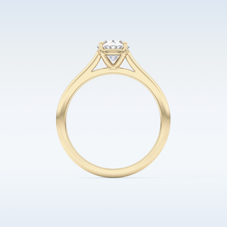 Stunning 1.0 CT Cathedral Solitaire Engagement Ring Featuring Oval Moissanite