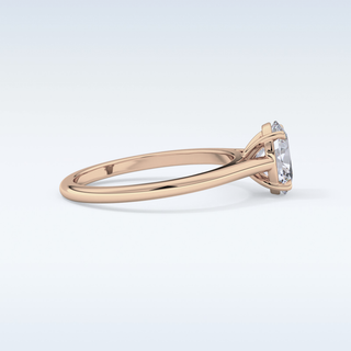 Stunning 1.0 CT Cathedral Solitaire Engagement Ring Featuring Oval Moissanite
