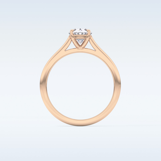 Stunning 1.0 CT Cathedral Solitaire Engagement Ring Featuring Oval Moissanite