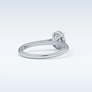 Stunning 1.0 CT Cathedral Solitaire Engagement Ring Featuring Oval Moissanite