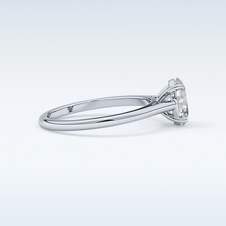 Stunning 1.0 CT Cathedral Solitaire Engagement Ring Featuring Oval Moissanite