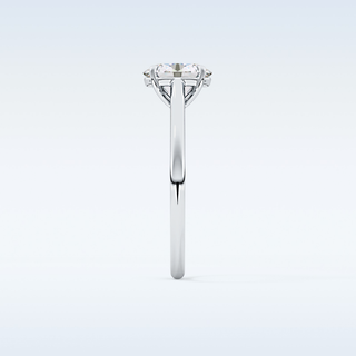 Stunning 1.0 CT Cathedral Solitaire Engagement Ring Featuring Oval Moissanite