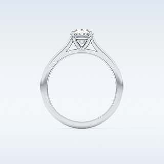 Stunning 1.0 CT Cathedral Solitaire Engagement Ring Featuring Oval Moissanite