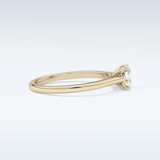 Stunning 0.95 CT Cathedral Solitaire Engagement Ring Featuring Cushion Moissanite