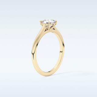 Stunning 0.95 CT Cathedral Solitaire Engagement Ring Featuring Cushion Moissanite