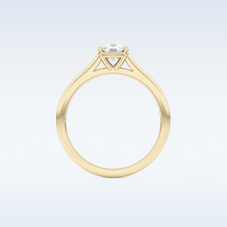 Stunning 0.95 CT Cathedral Solitaire Engagement Ring Featuring Cushion Moissanite