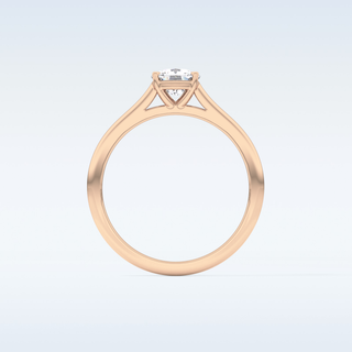 Stunning 0.95 CT Cathedral Solitaire Engagement Ring Featuring Cushion Moissanite
