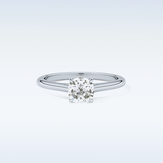 Stunning 0.95 CT Cathedral Solitaire Engagement Ring Featuring Cushion Moissanite
