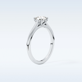 Stunning 0.95 CT Cathedral Solitaire Engagement Ring Featuring Cushion Moissanite