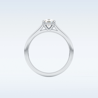 Stunning 0.95 CT Cathedral Solitaire Engagement Ring Featuring Cushion Moissanite