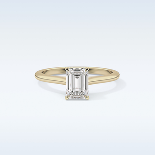 Stunning 1.02 CT Cathedral Solitaire Engagement Ring Featuring Emerald Moissanite
