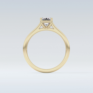 Stunning 1.02 CT Cathedral Solitaire Engagement Ring Featuring Emerald Moissanite