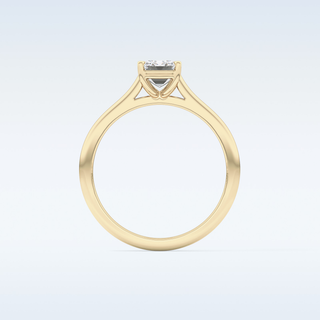 Stunning 1.02 CT Cathedral Solitaire Engagement Ring Featuring Emerald Moissanite