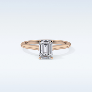 Stunning 1.02 CT Cathedral Solitaire Engagement Ring Featuring Emerald Moissanite