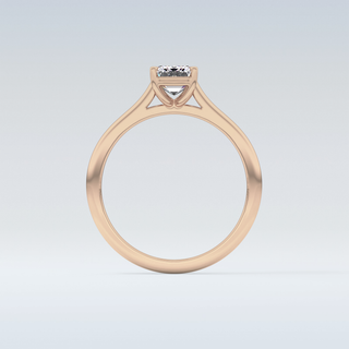 Stunning 1.02 CT Cathedral Solitaire Engagement Ring Featuring Emerald Moissanite