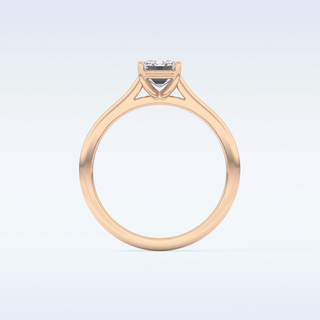 Stunning 1.02 CT Cathedral Solitaire Engagement Ring Featuring Emerald Moissanite