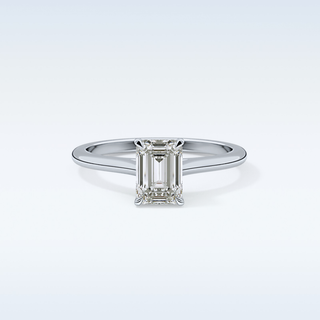 Stunning 1.02 CT Cathedral Solitaire Engagement Ring Featuring Emerald Moissanite
