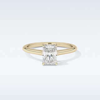 Stunning 1.21 CT Cathedral Solitaire Engagement Ring Featuring Radiant Moissanite
