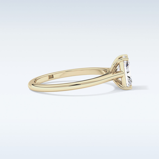 Stunning 1.21 CT Cathedral Solitaire Engagement Ring Featuring Radiant Moissanite