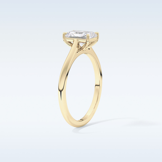 Stunning 1.21 CT Cathedral Solitaire Engagement Ring Featuring Radiant Moissanite