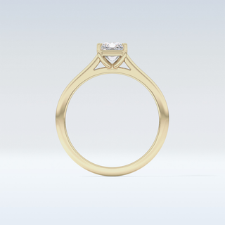 Stunning 1.21 CT Cathedral Solitaire Engagement Ring Featuring Radiant Moissanite