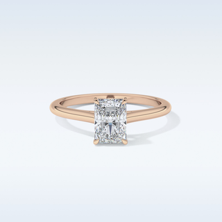 Stunning 1.21 CT Cathedral Solitaire Engagement Ring Featuring Radiant Moissanite