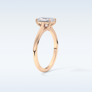 Stunning 1.21 CT Cathedral Solitaire Engagement Ring Featuring Radiant Moissanite
