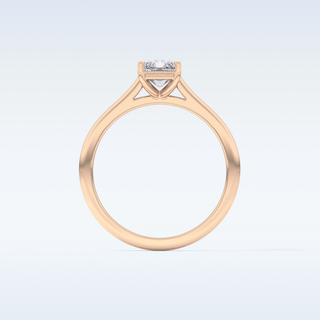 Stunning 1.21 CT Cathedral Solitaire Engagement Ring Featuring Radiant Moissanite