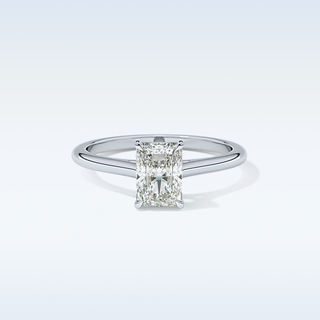 Stunning 1.21 CT Cathedral Solitaire Engagement Ring Featuring Radiant Moissanite