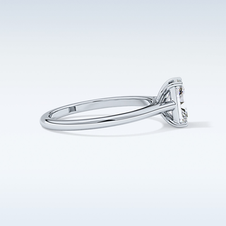 Stunning 1.21 CT Cathedral Solitaire Engagement Ring Featuring Radiant Moissanite