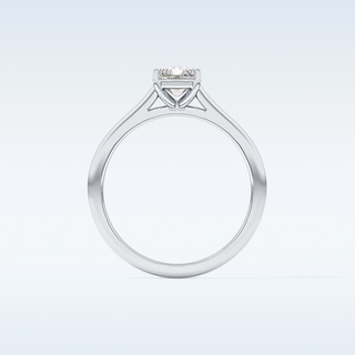 Stunning 1.21 CT Cathedral Solitaire Engagement Ring Featuring Radiant Moissanite
