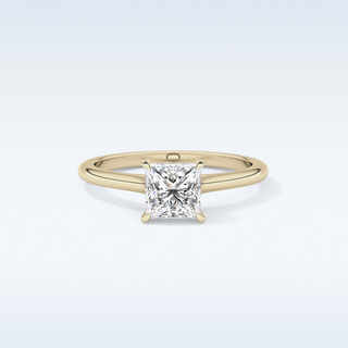Stunning 1.04 CT Cathedral Solitaire Engagement Ring Featuring Princess Moissanite