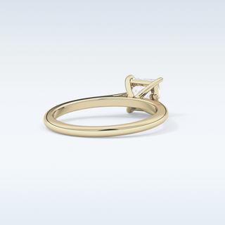 Stunning 1.04 CT Cathedral Solitaire Engagement Ring Featuring Princess Moissanite