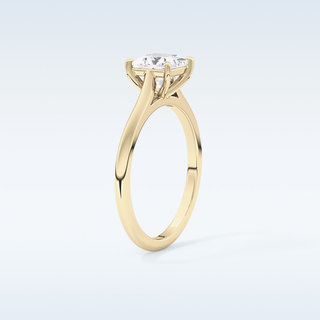 Stunning 1.04 CT Cathedral Solitaire Engagement Ring Featuring Princess Moissanite