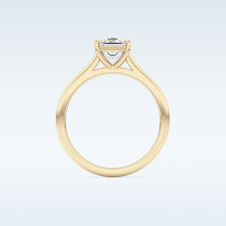 Stunning 1.04 CT Cathedral Solitaire Engagement Ring Featuring Princess Moissanite