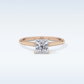 Stunning 1.04 CT Cathedral Solitaire Engagement Ring Featuring Princess Moissanite