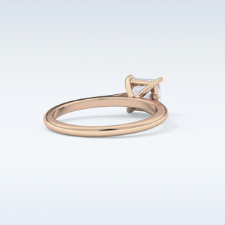 Stunning 1.04 CT Cathedral Solitaire Engagement Ring Featuring Princess Moissanite
