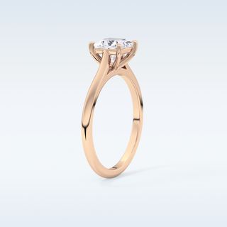 Stunning 1.04 CT Cathedral Solitaire Engagement Ring Featuring Princess Moissanite